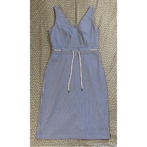 J. Crew Blue and White striped dress
